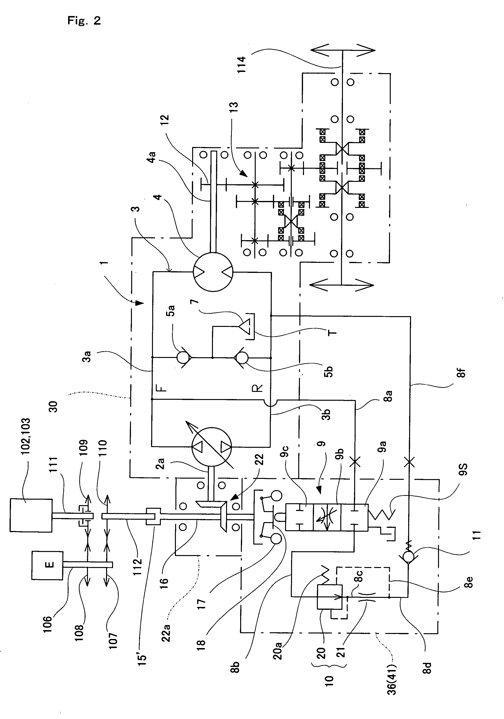 Load controller for hydrostatic transmission in work vehicles