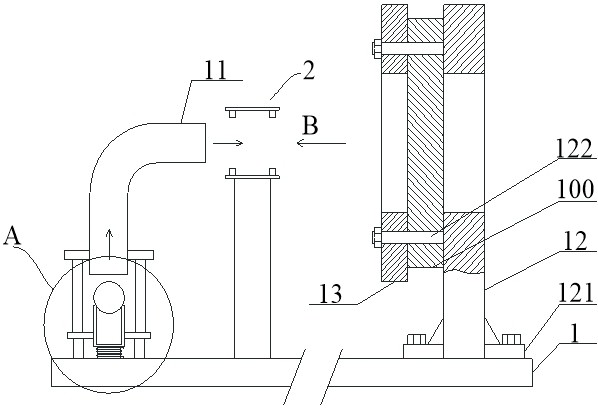 Vehicle plate shock resistance testing device