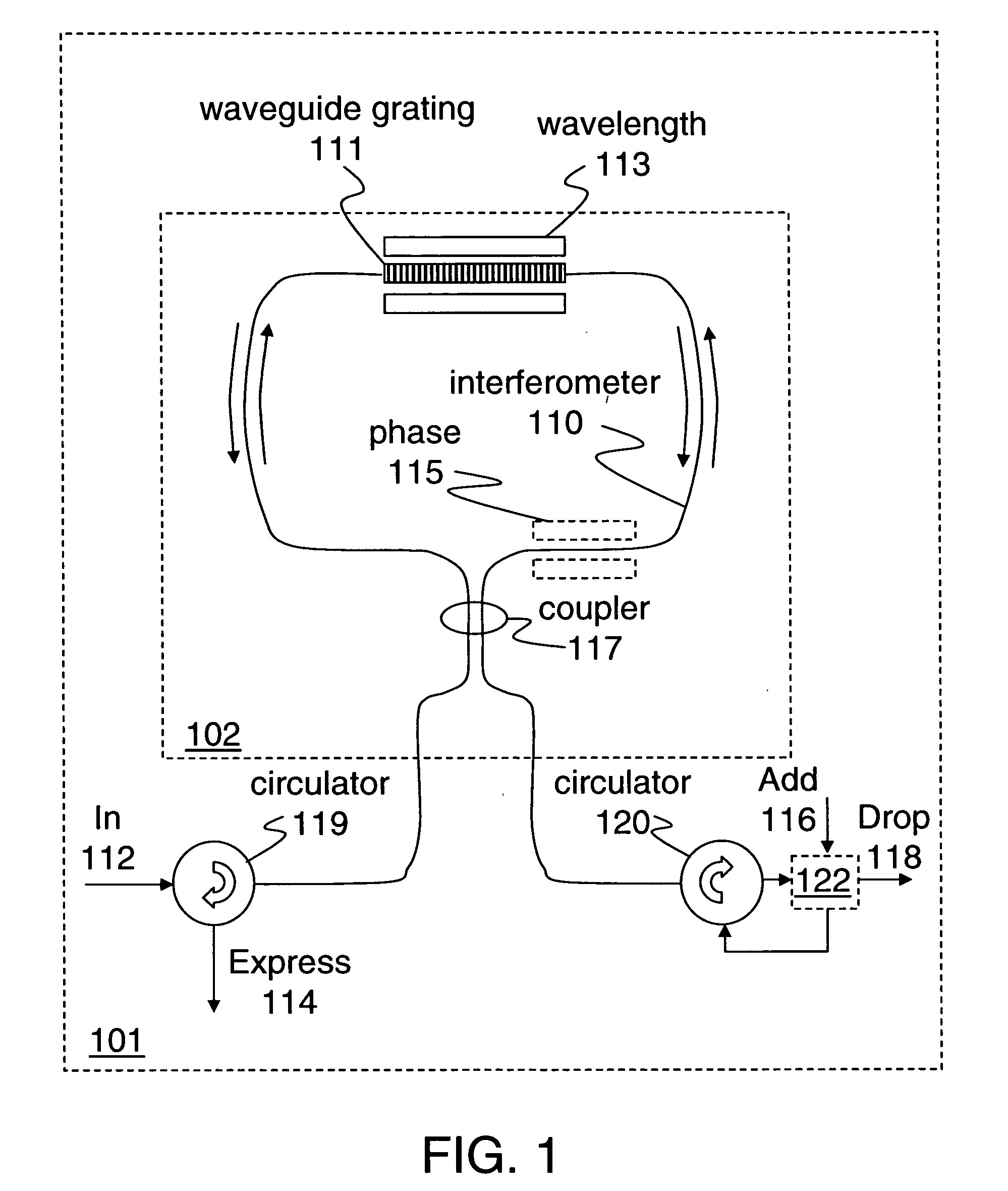 Hitless variable-reflective tunable optical filter