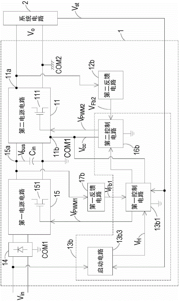 Switching power conversion circuit and its applicable power supply