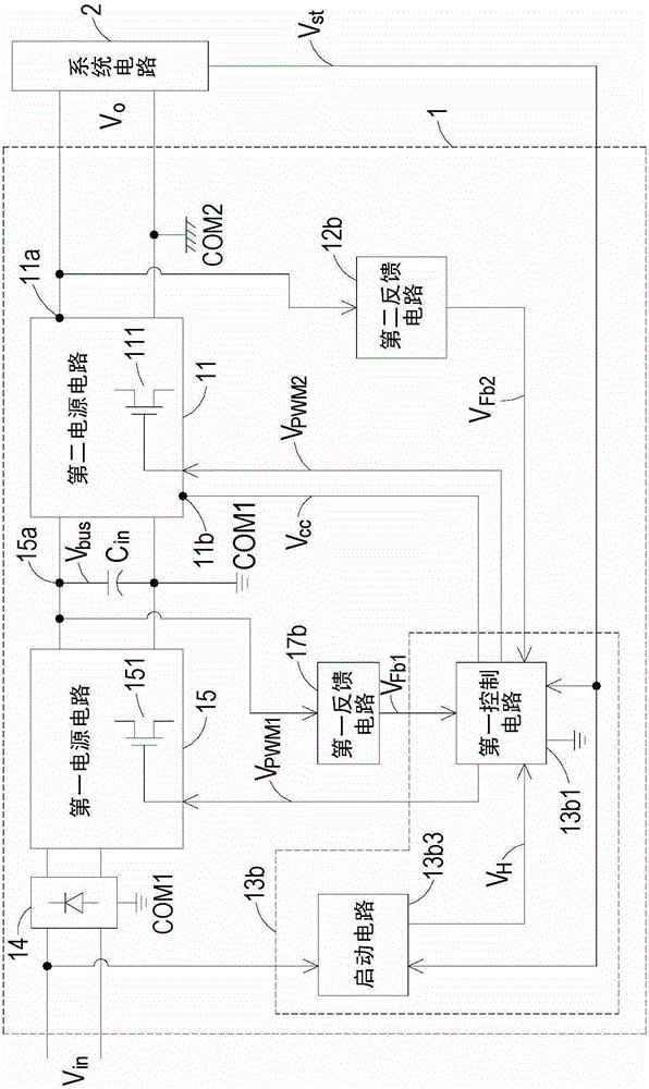 Switching power conversion circuit and its applicable power supply