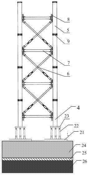 High-voltage overhead power transmission line supporting mechanism based on power distribution construction system