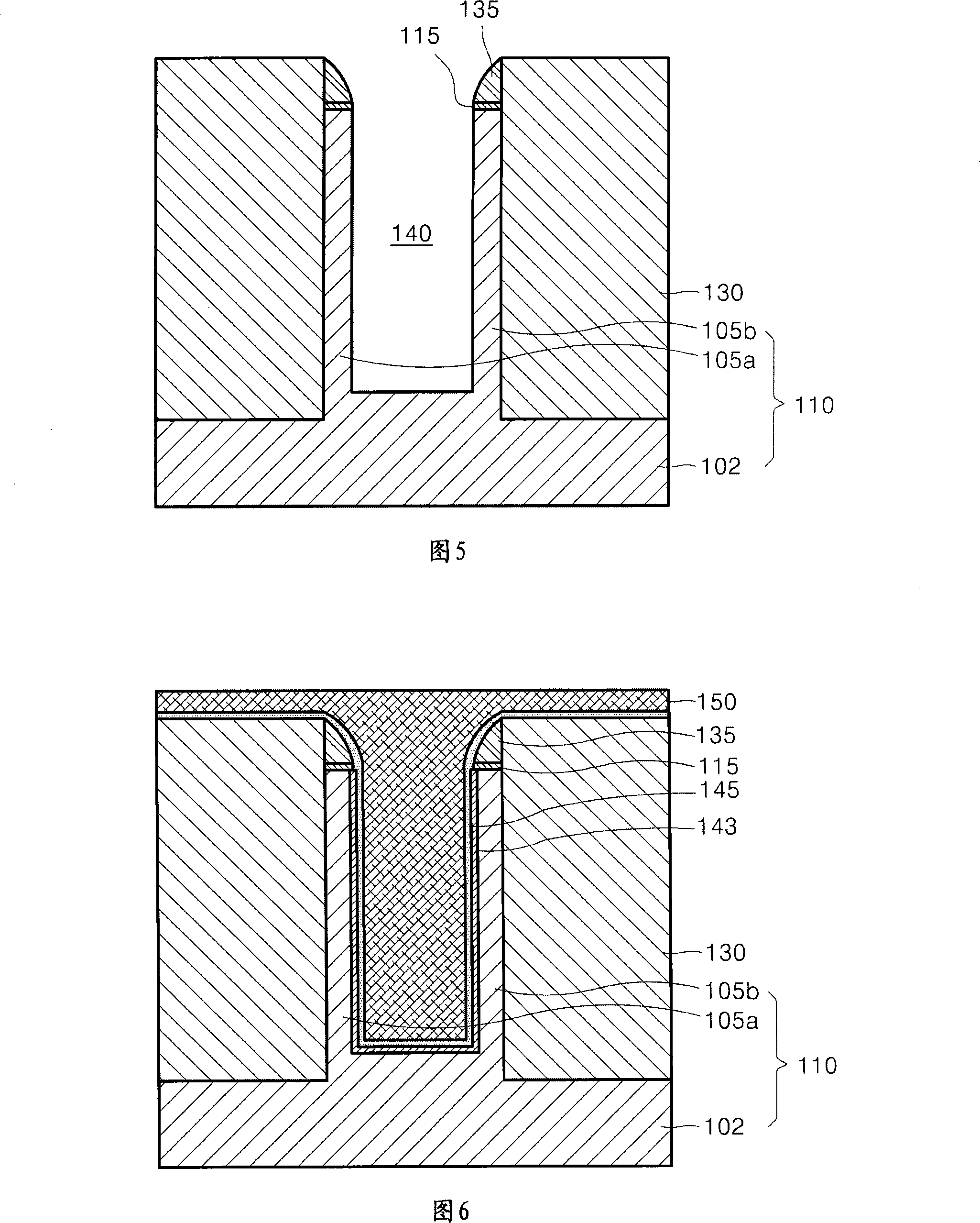 Fin-fet device with a void between pairs of fins and method of manufacturing the same