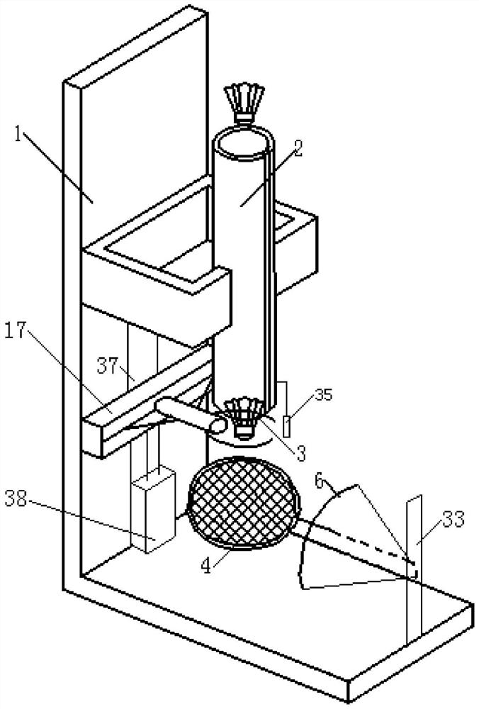 Badminton spiking training device