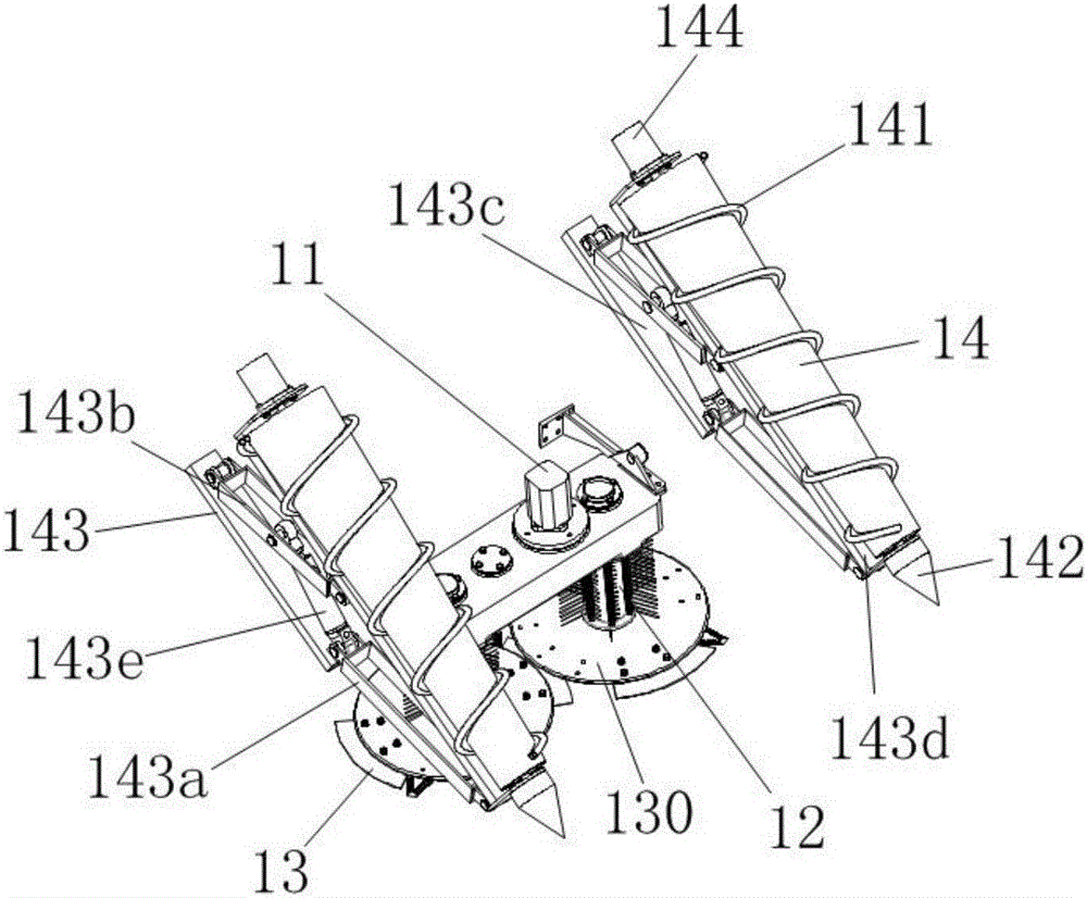 Collecting and bundling device of cane harvesting machine