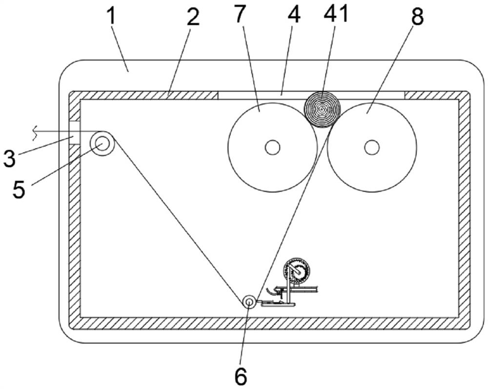 A water-jet loom with an embedded rolling device