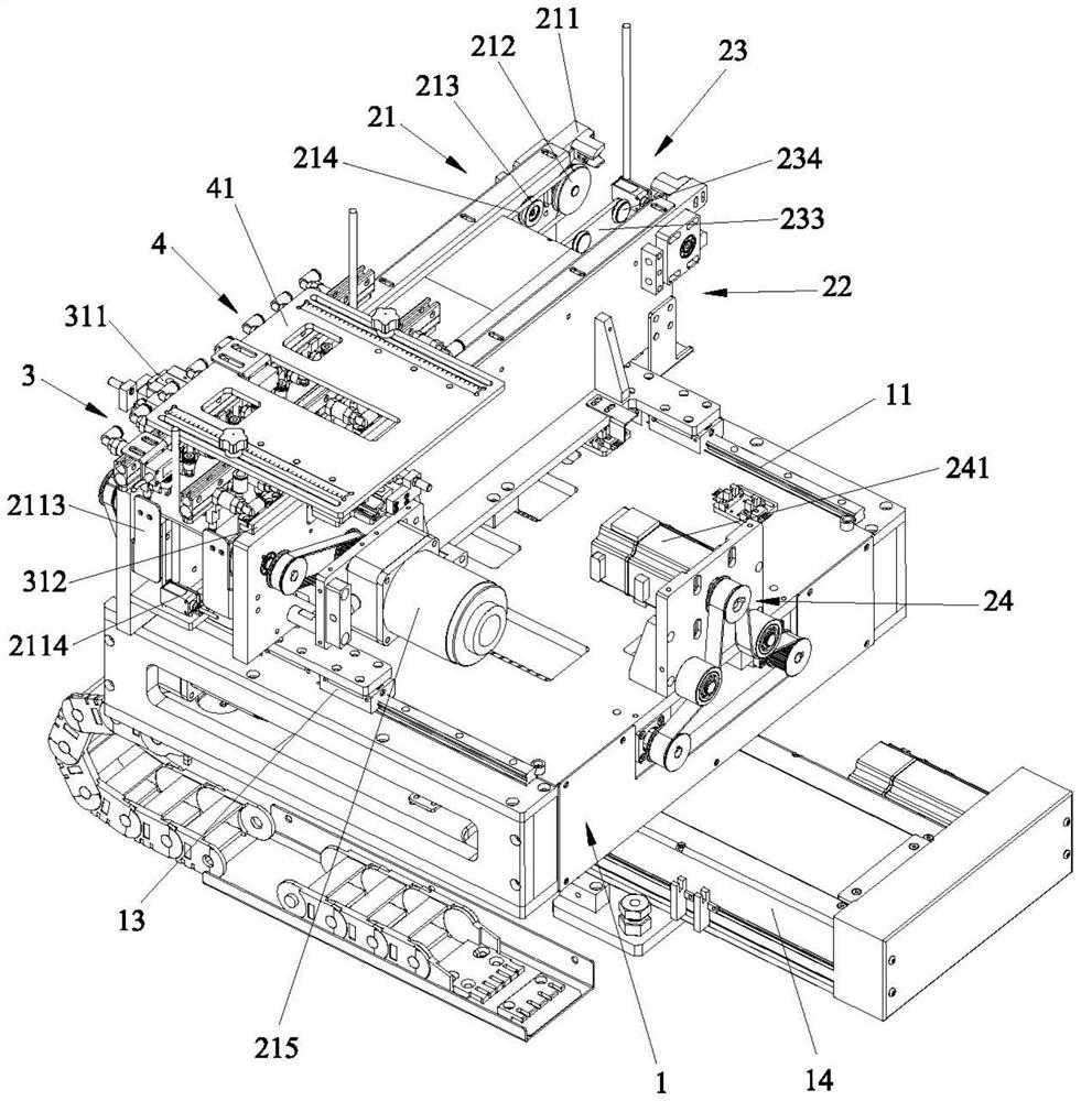 Automatic conveying device capable of adjusting width at equal intervals and used for materials