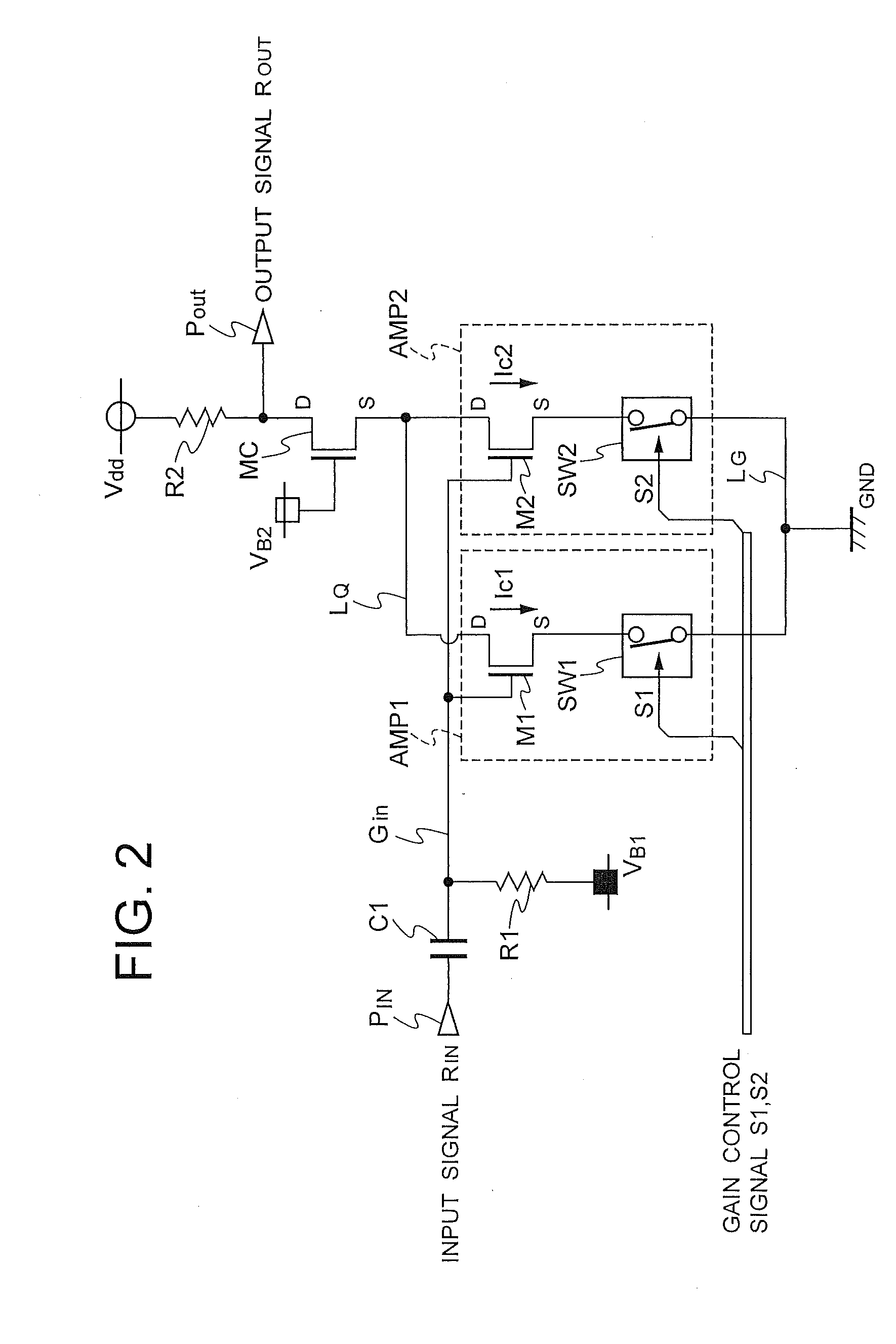 Variable gain amplifier circuit