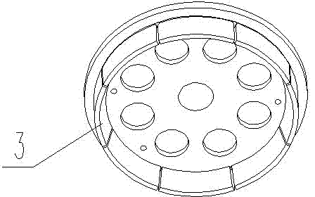Detection device of inner hole coaxiality of large disc type workpiece