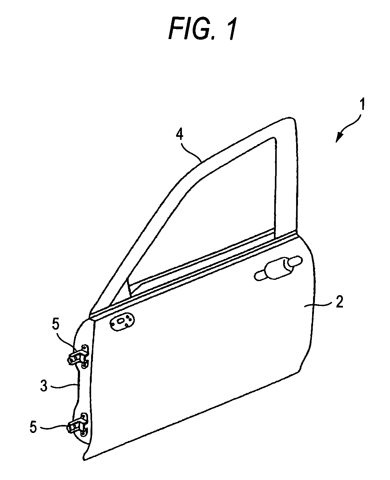 Vehicle door and apparatus for preventing door from intruding into vehicle room in side-on collision vehicle