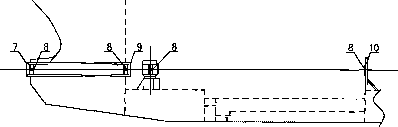Installation method of ship single shafting without setting front bearing of stern shaft tube