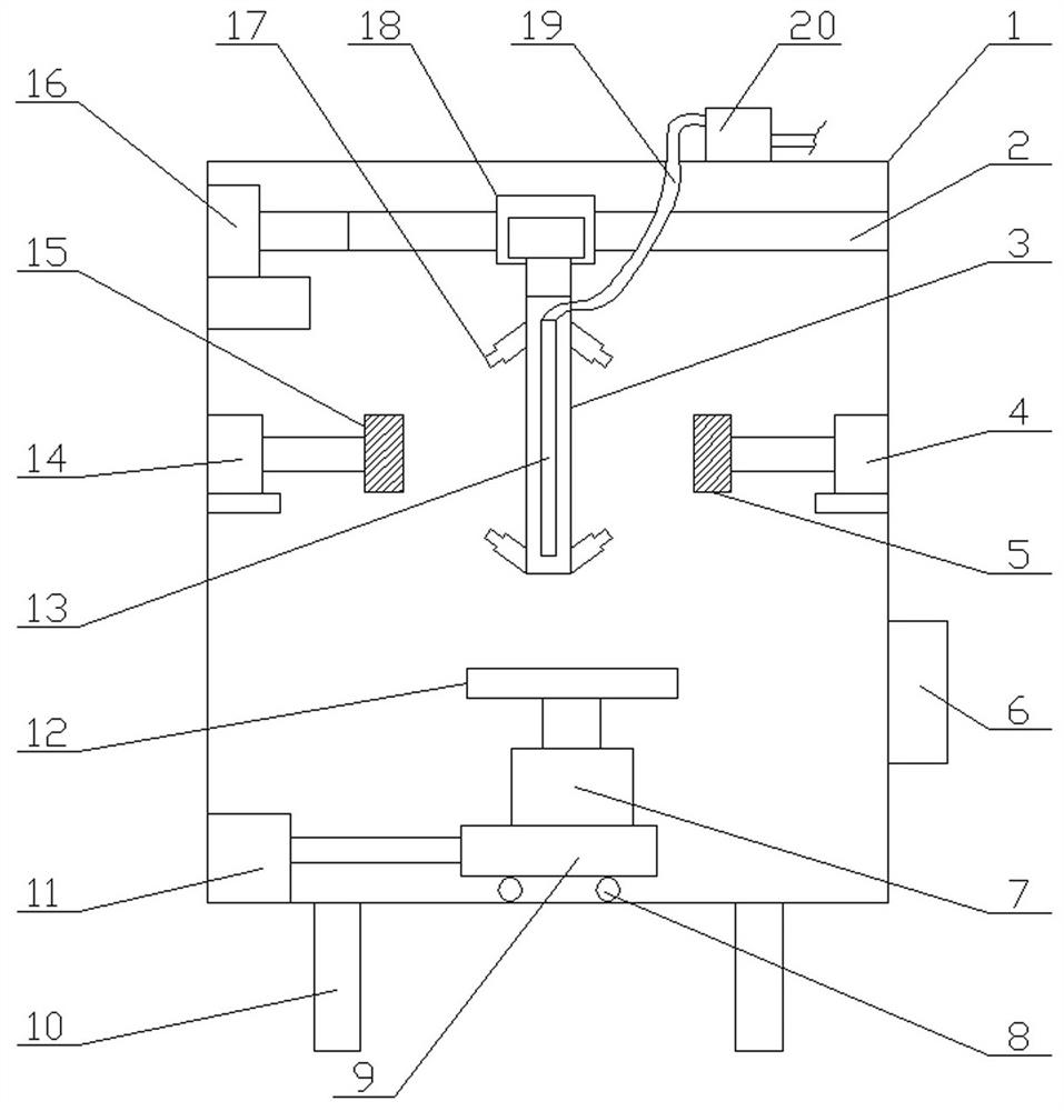 Casting paint spraying device