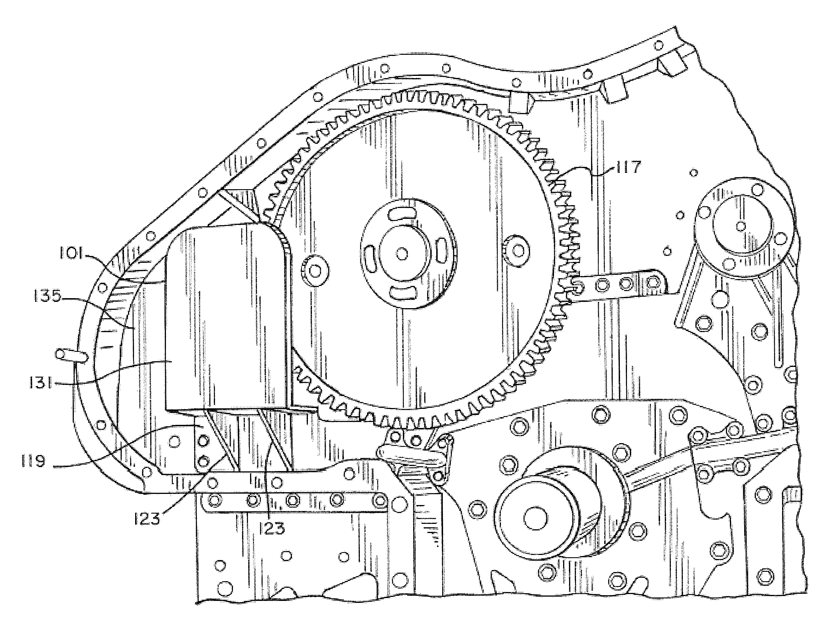 Heavy particle oil separator splash shield