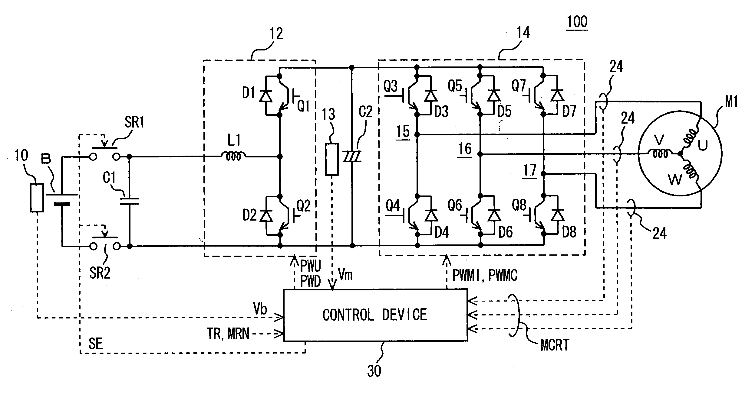 Voltage conversion device, voltage conversion method, and computer-readable recording medium containing program causing computer to execute voltage conversion