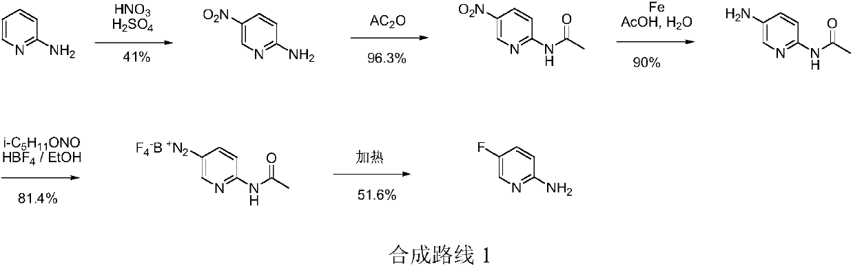 Simple 2-amino-5-halogenated pyridine preparation method