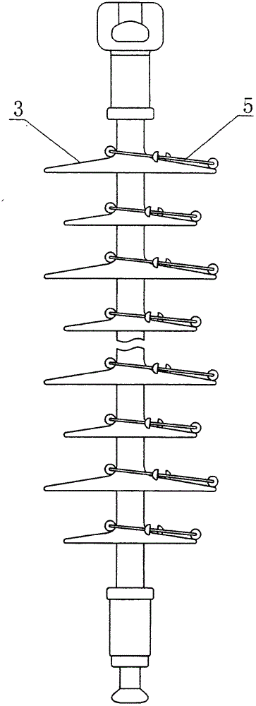 Wind self-cleaning type composite insulator