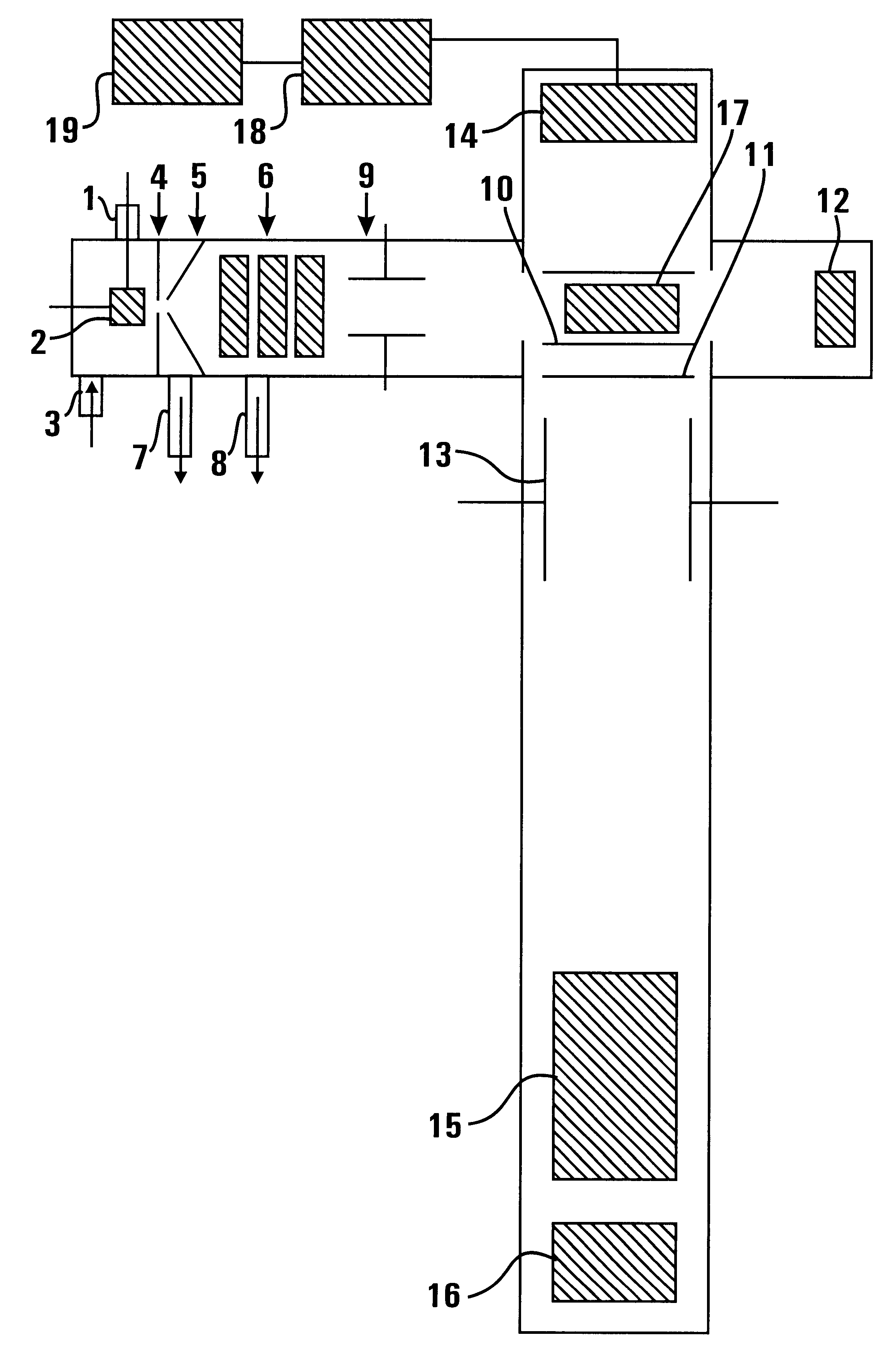 Method for detecting elements in solutions and device for realizing the same
