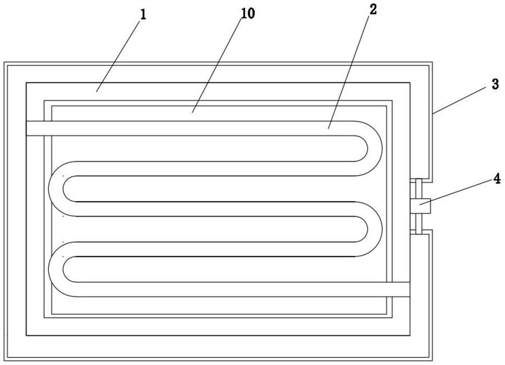 A kind of high-efficiency heat dissipation packaging metal shell for chips