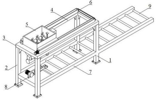 Automatic pouring device for cement product production