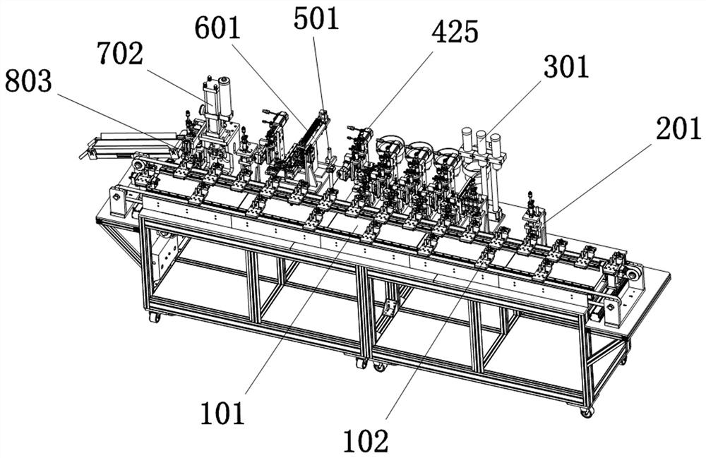 Automatic assembling device for motor reduction gearbox