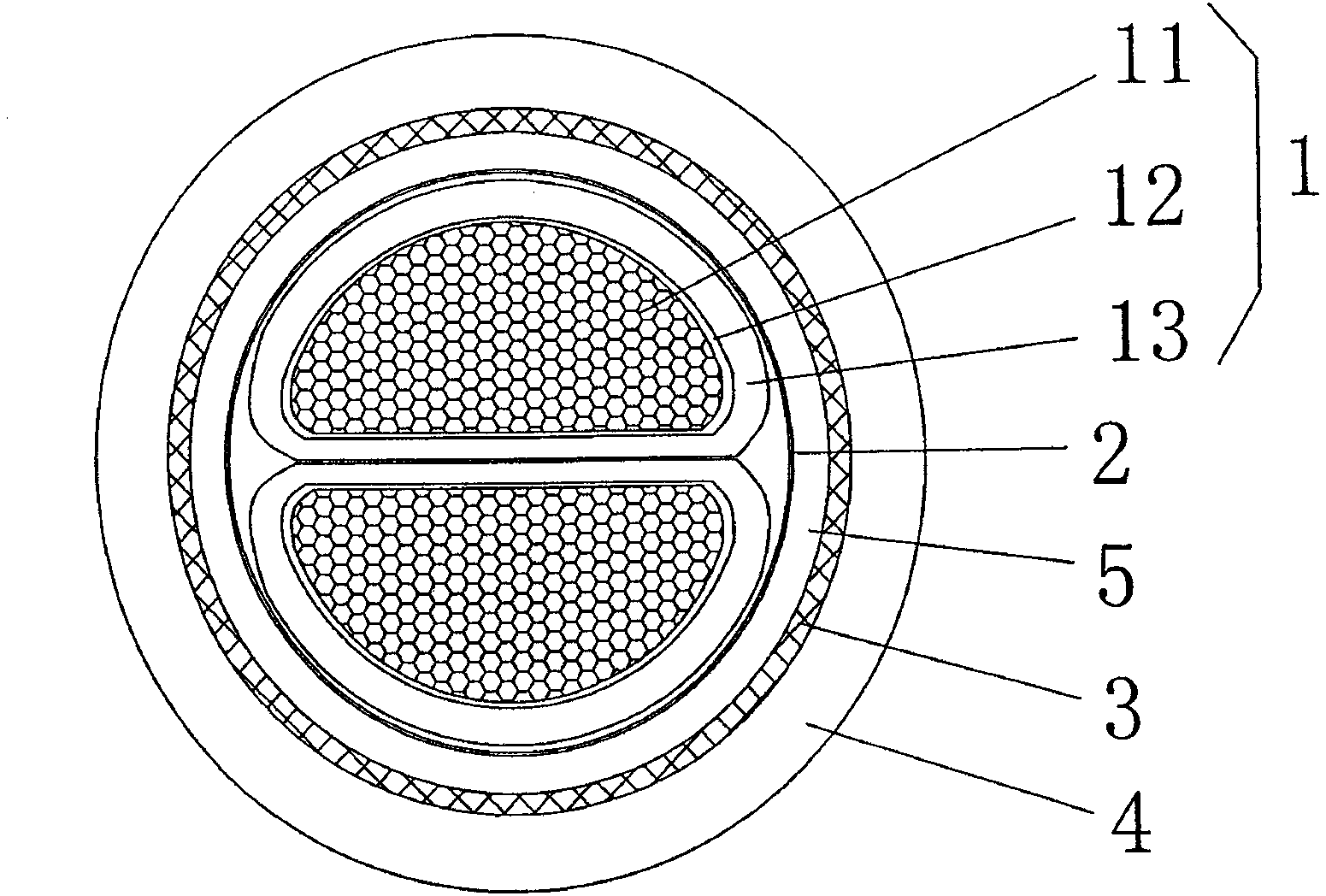 Shield-type fire-retardant solar photovoltaic cable