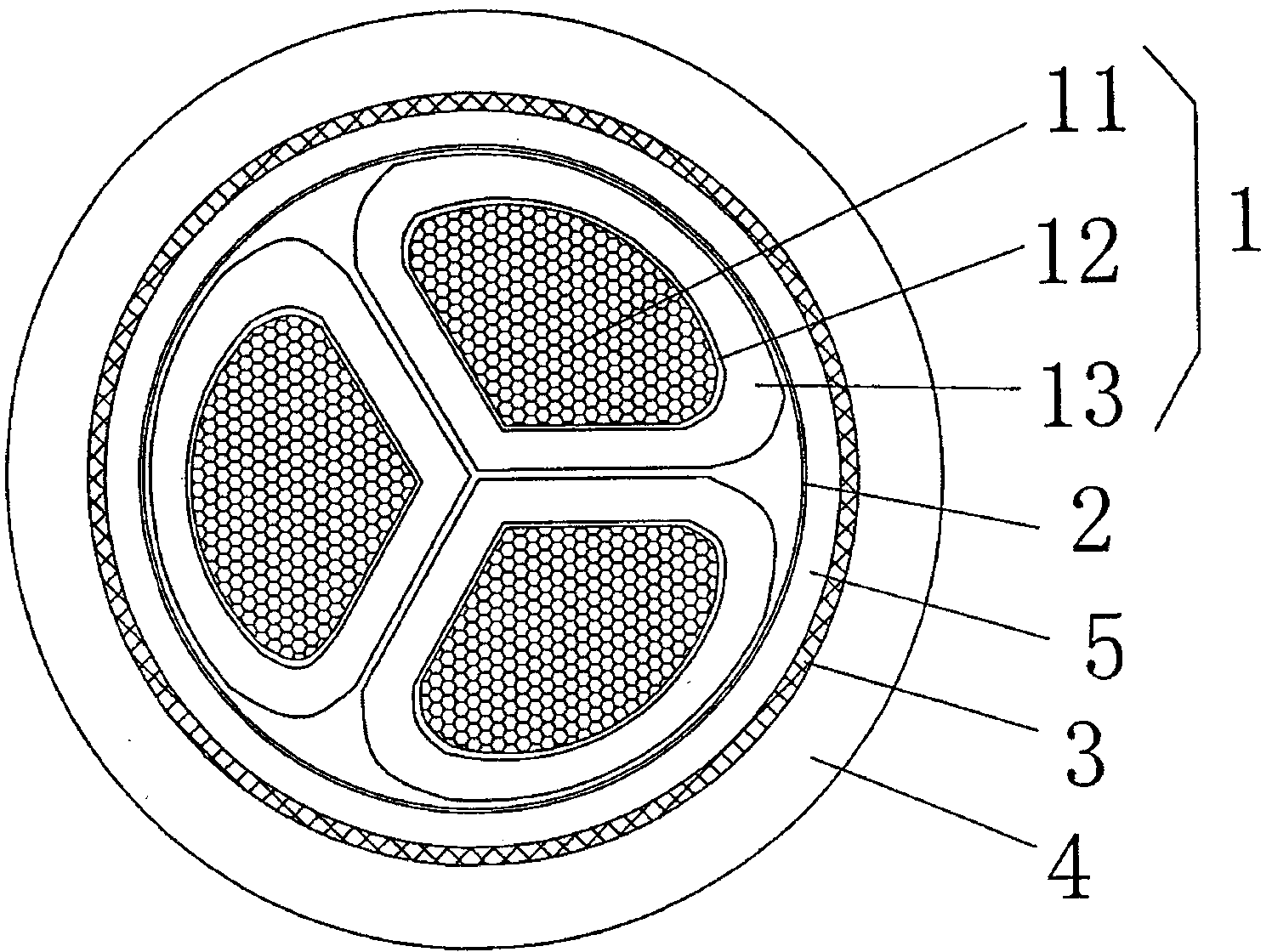 Shield-type fire-retardant solar photovoltaic cable