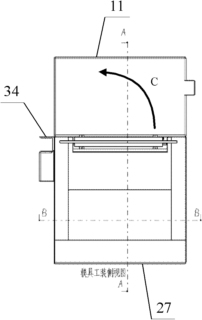 Hot forming tool of titanium alloy thin-wall part and machining method of hot forming tool