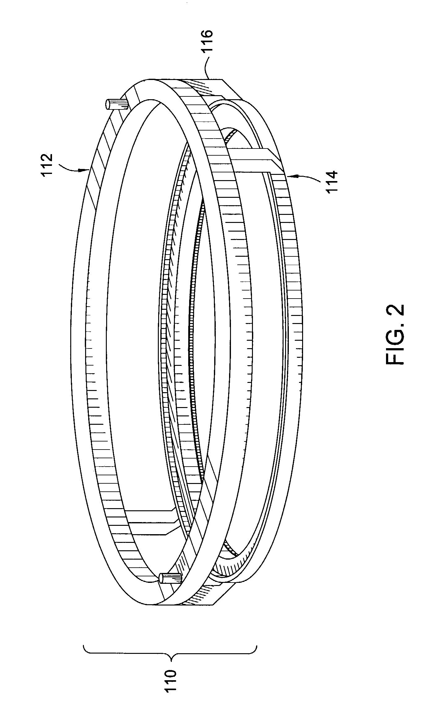 Contact ring with embedded flexible contacts