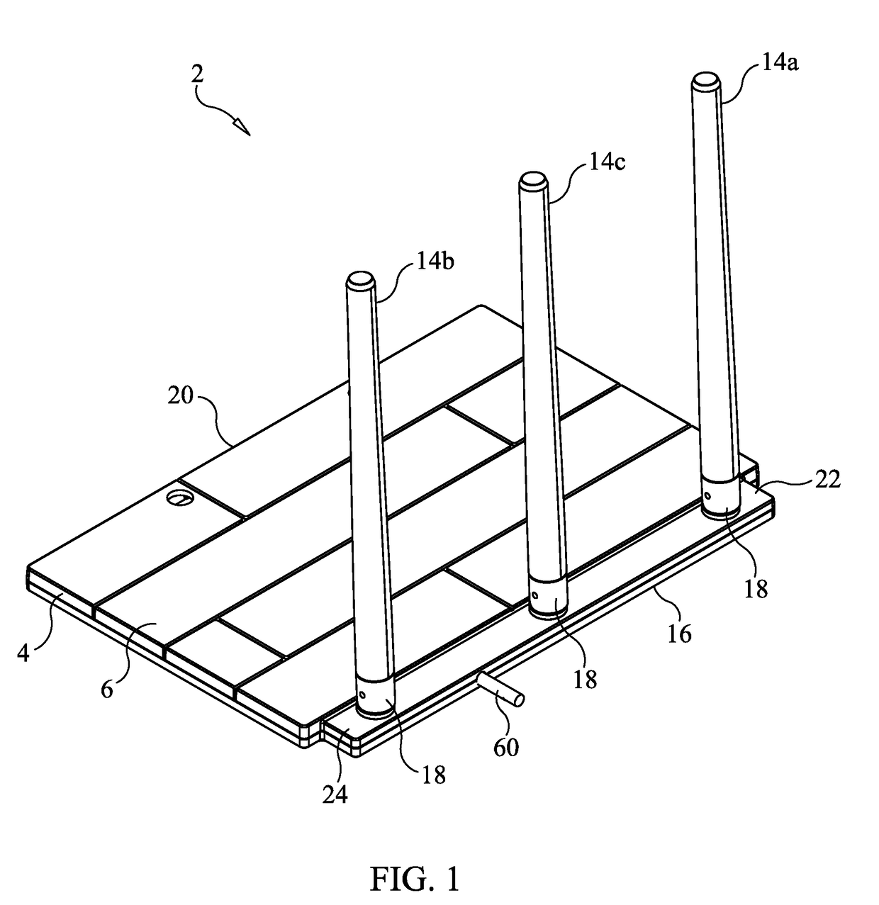Omni-directional television antenna with WIFI reception capability
