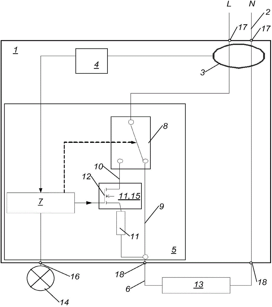 Device to reduce residual current