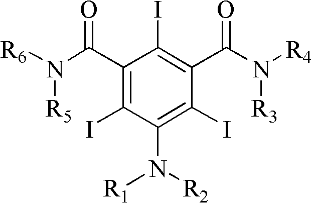 Iodination method for preparing 3,5-disubstituted-2,4,6-triiodo aromatic amine compound