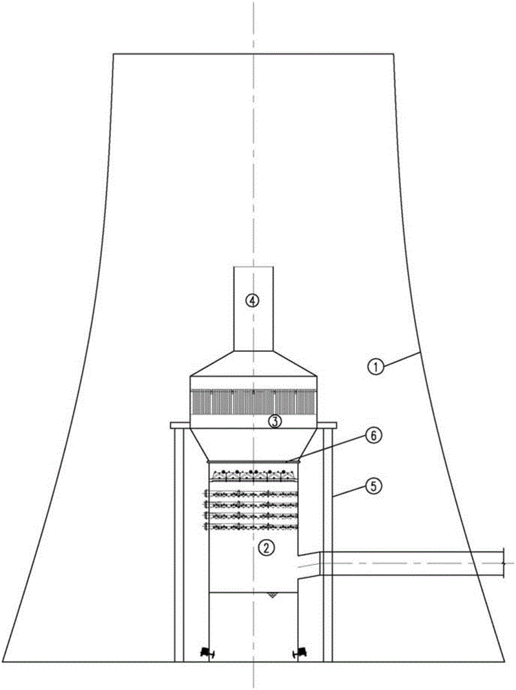 Coal-fired power plant ultralow discharger with independent support structure