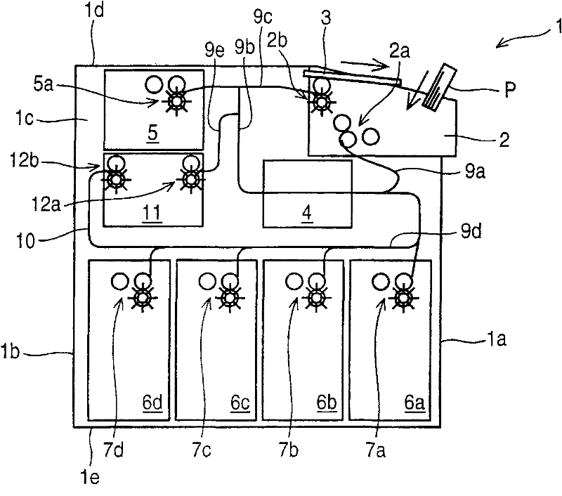 Bank note collecting storage facility and bank note deposit / withdrawal machine equipped with bank note collecting storage facility