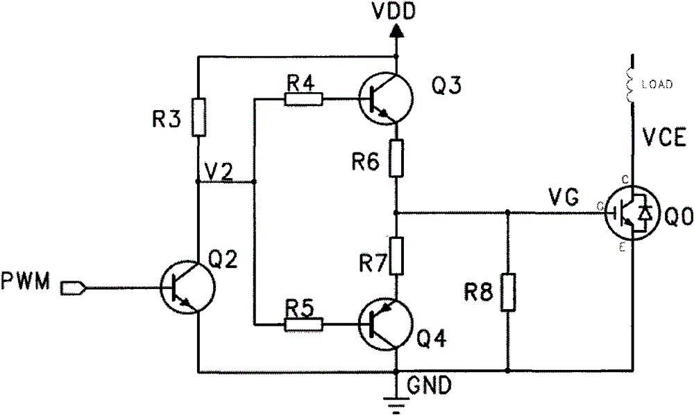 A kind of igbt drive and protection circuit