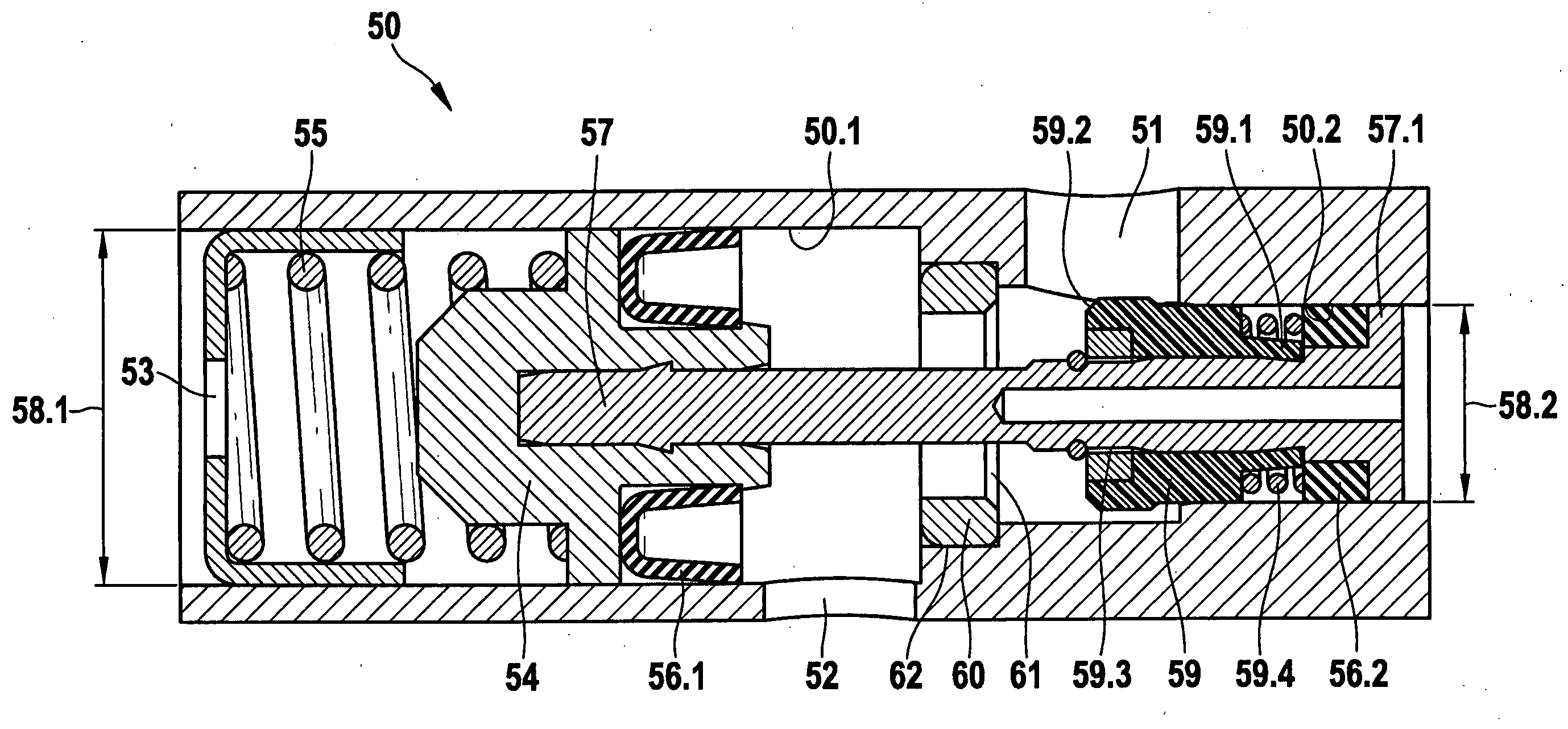 Control valve for a vehicle brake system, and vehicle brake sysem having such a control valve