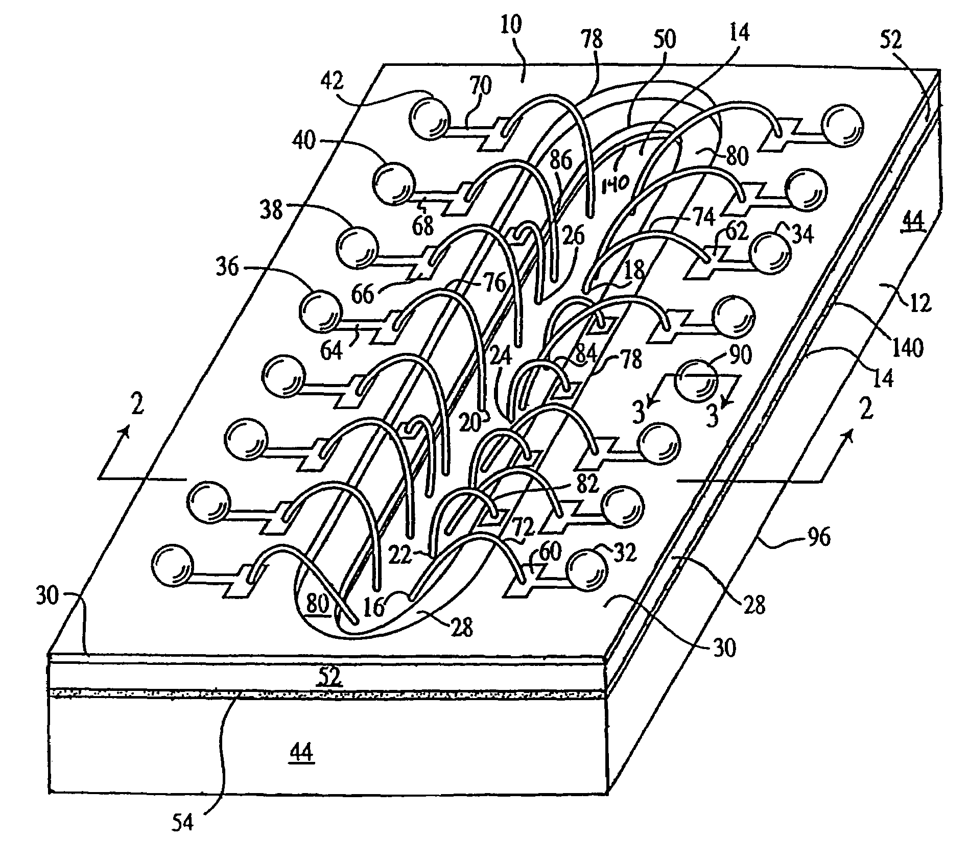 Semiconductor device, ball grid array connection system, and method of making