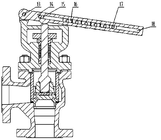 Self-operated type associated gas set-pressure exhaust valve