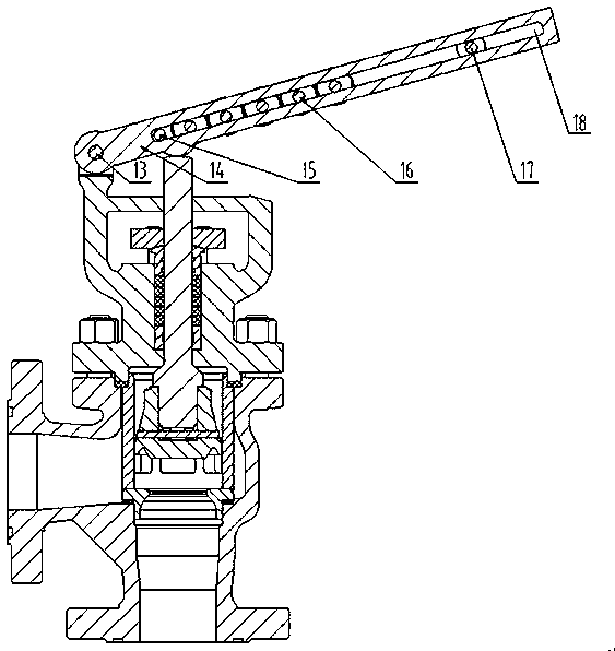 Self-operated type associated gas set-pressure exhaust valve