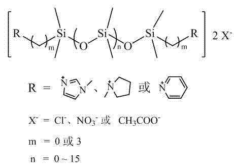 Method for preparing Bola ionic liquid type organosilicon surfactant