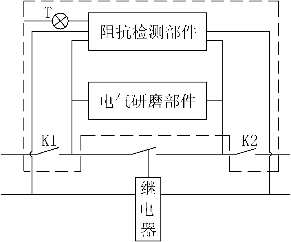 Conductive contact surface performance online diagnosing and repairing system and using method thereof