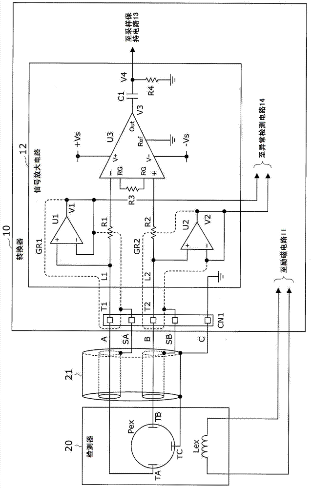 Signal amplifier circuit of electromagnetic flowmeter