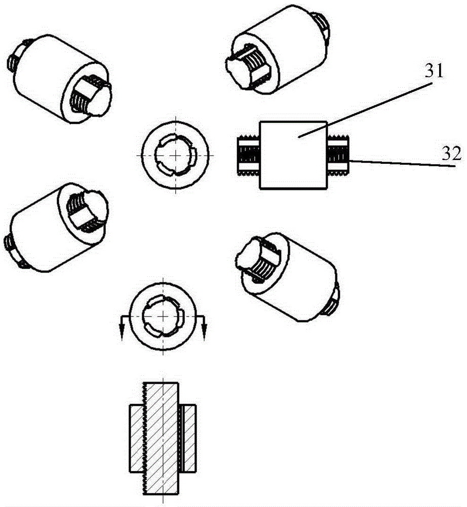 Convex-concave engaging type telescopic positioning device