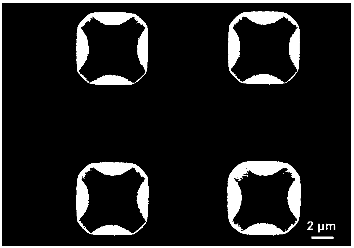 Preparation method for inverted octagonal-frustum-shaped patterned silicon substrate