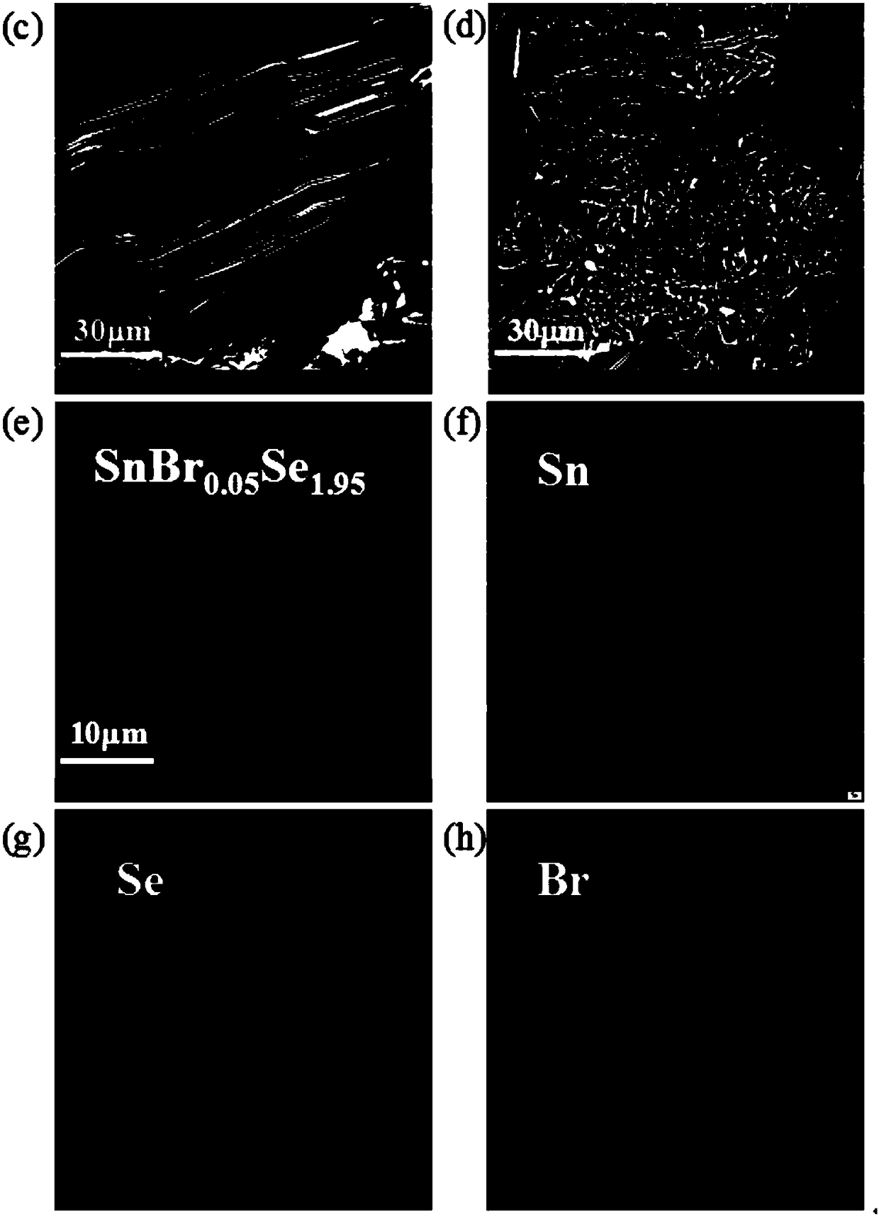 Polycrystalline SnSe2 low-cost thermoelectric material and preparation method thereof