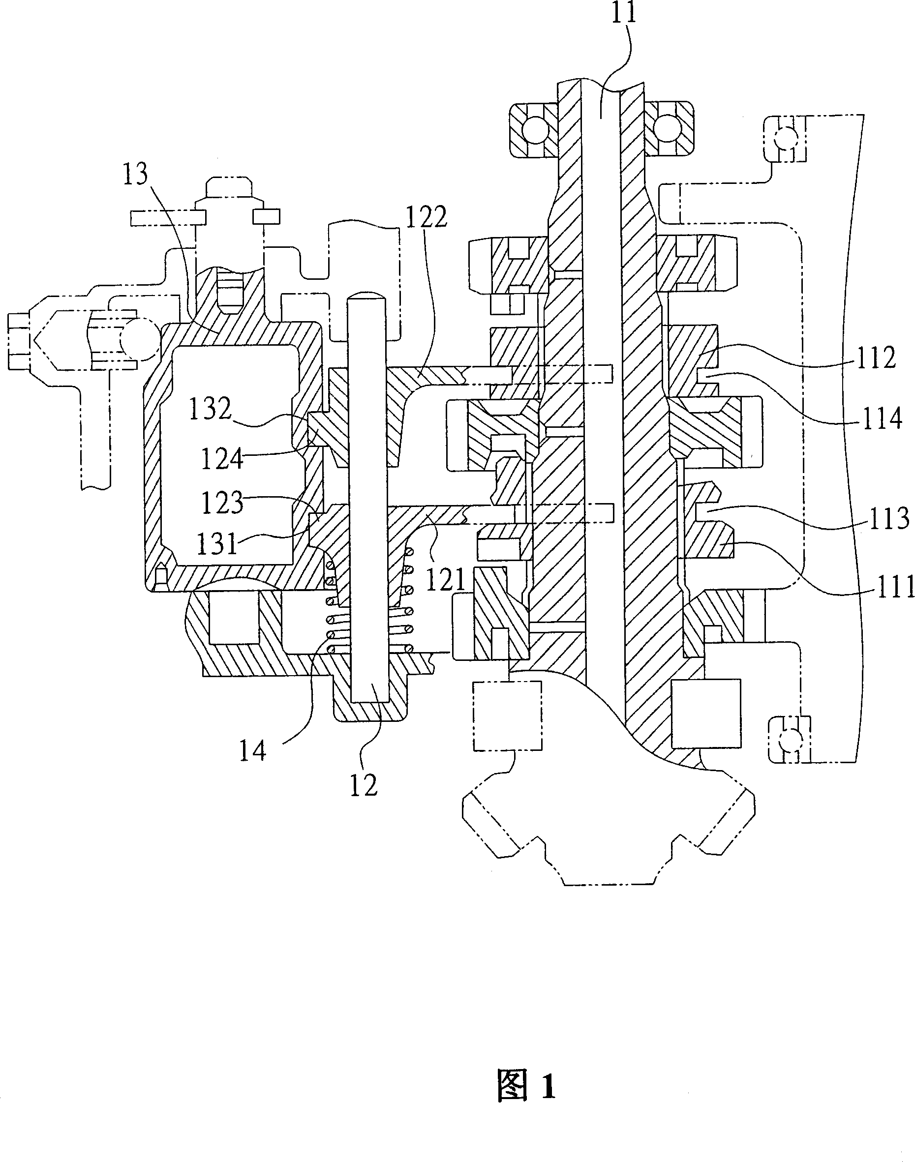 Pull-fork assembly of vehicle