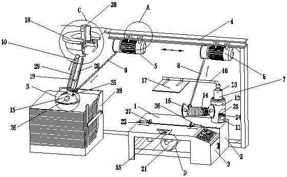 An automatic unpacking device