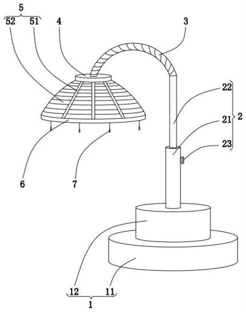 A mosquito repelling desk lamp