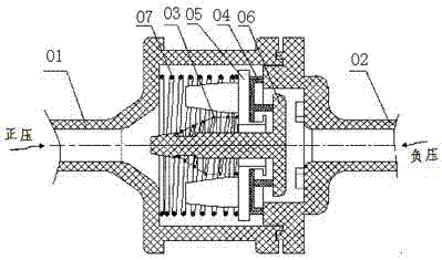 Automobile fuel system two-way valve device