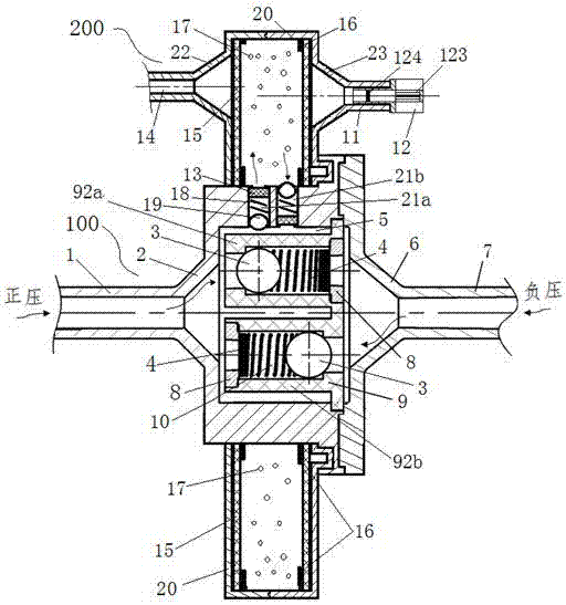 Automobile fuel system two-way valve device