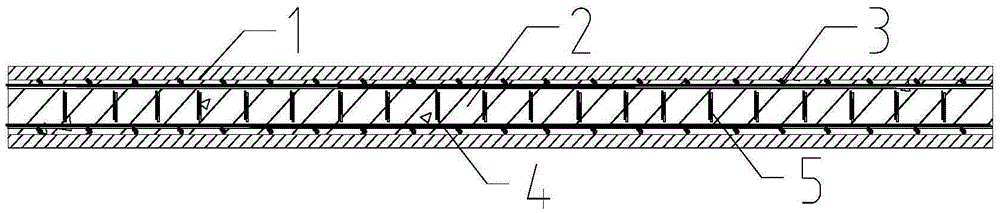 A composite concealed beam of pre-embedded steel